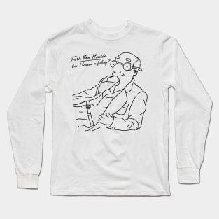 Can I Borrow A Feeling? - Outline B/W Long Sleeve T-Shirt